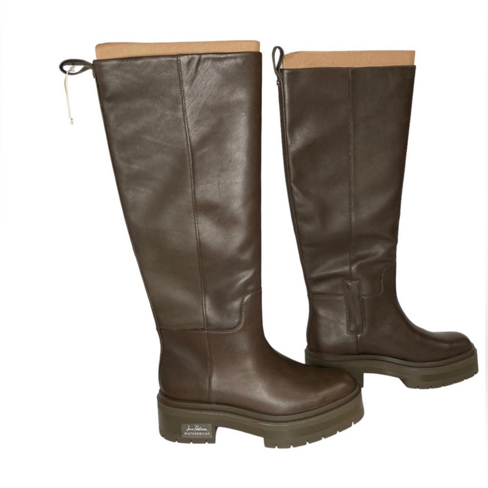 SAM EDELMAN Larina Alpine Green Leather Womens knee high boot NWT